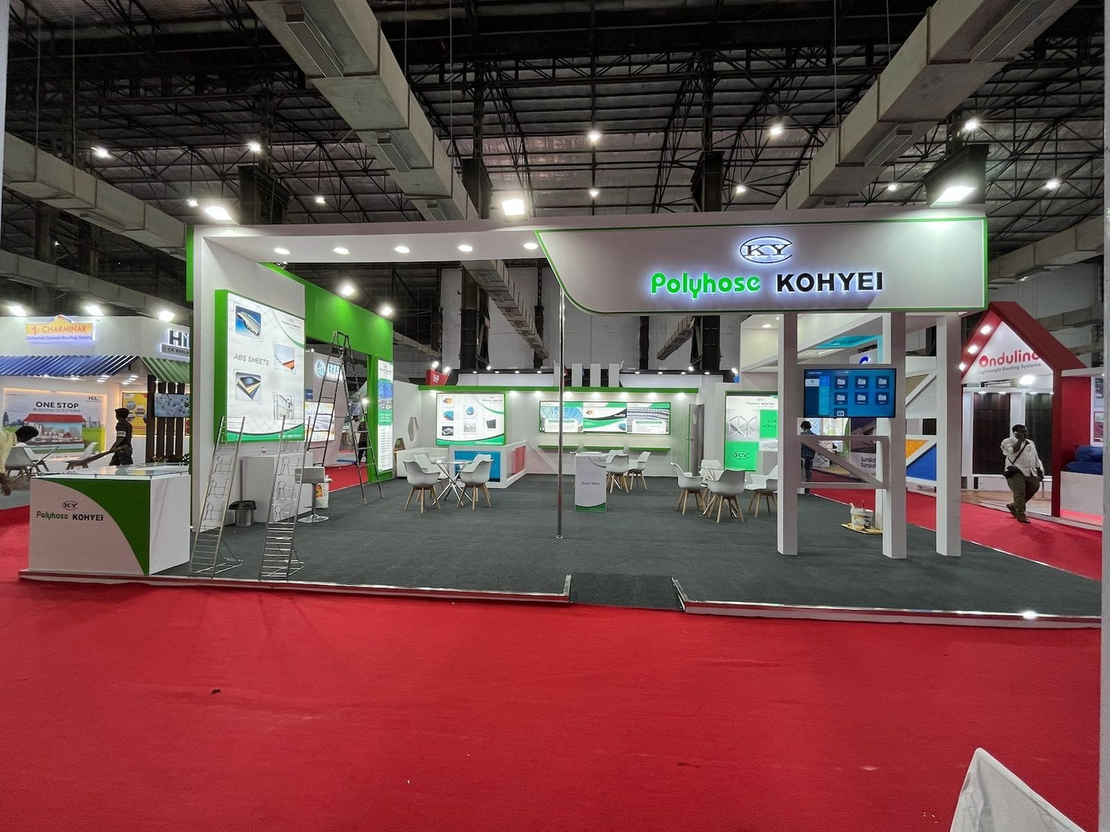 Trade fair booth design at Roof India 2026