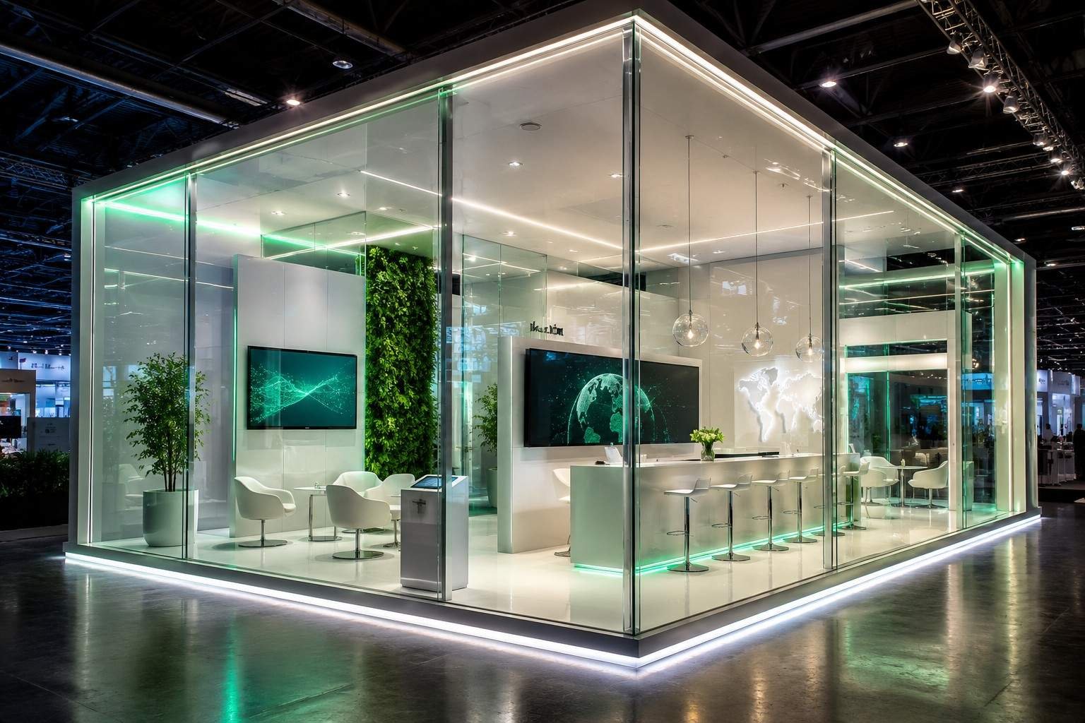 Transparent and Glass-Based Booth Designs
