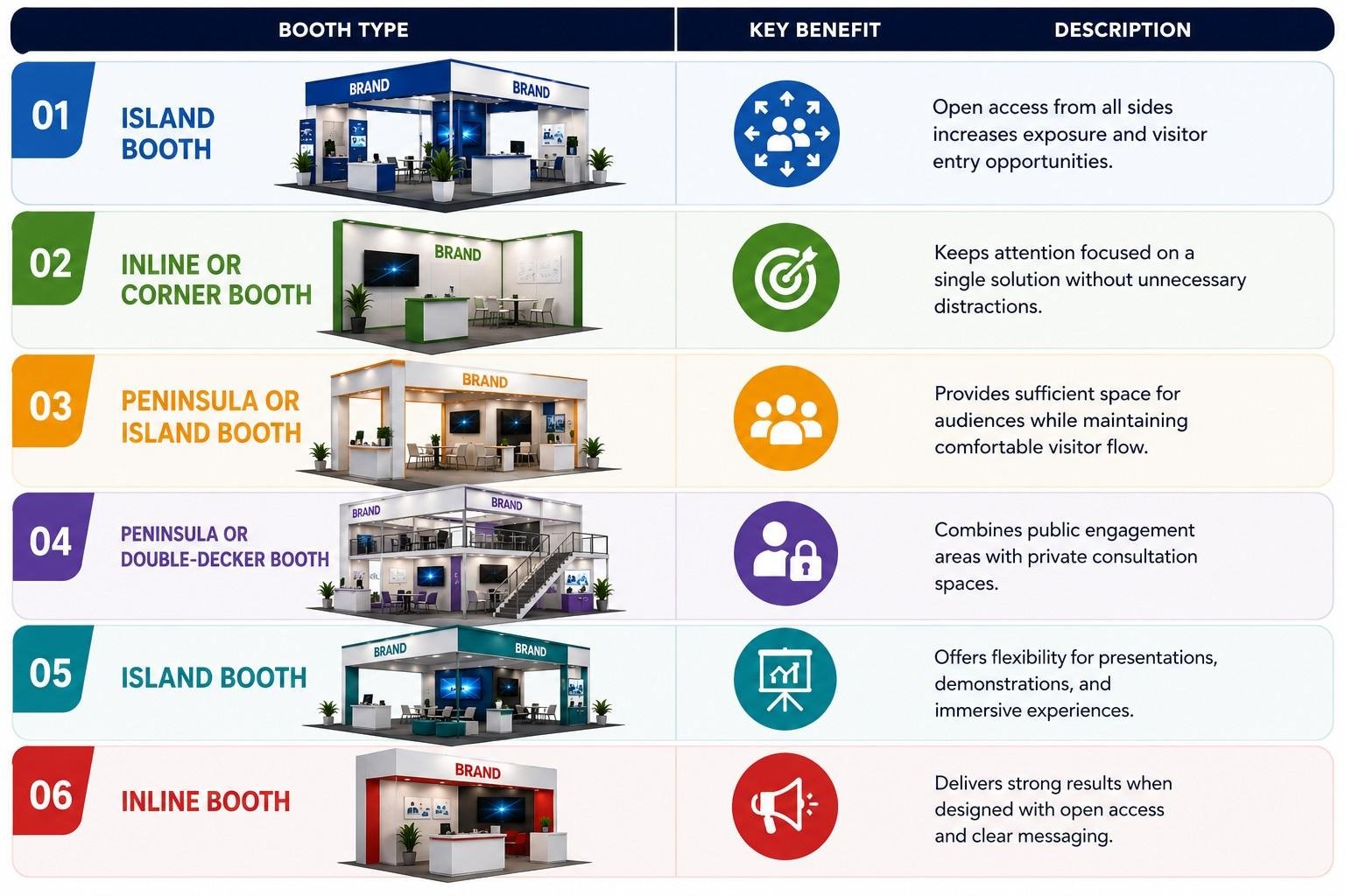 Choosing the right booth layout