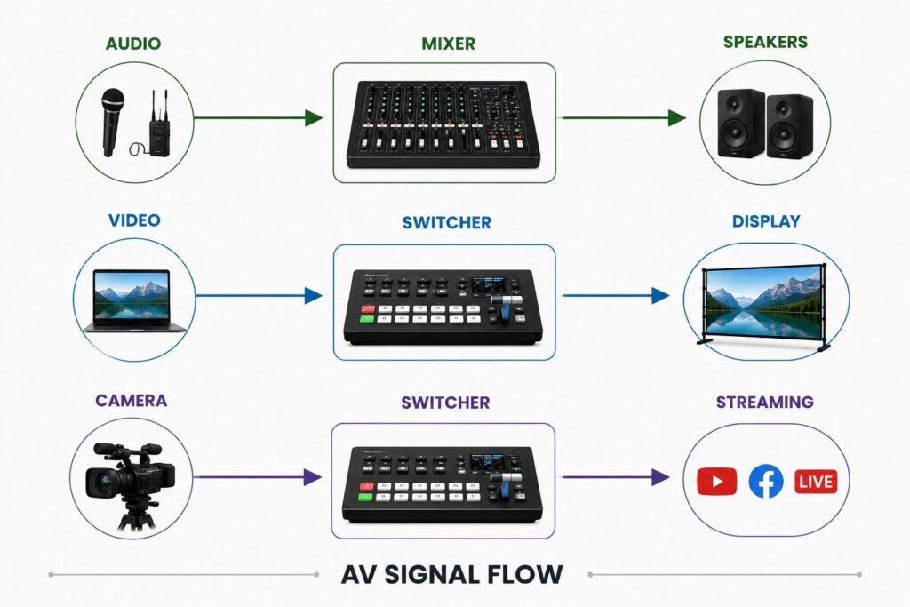 How Do Audio, Video and Lighting Work Together